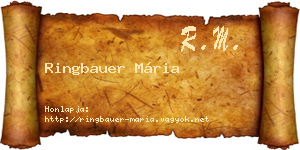 Ringbauer Mária névjegykártya