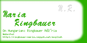 maria ringbauer business card